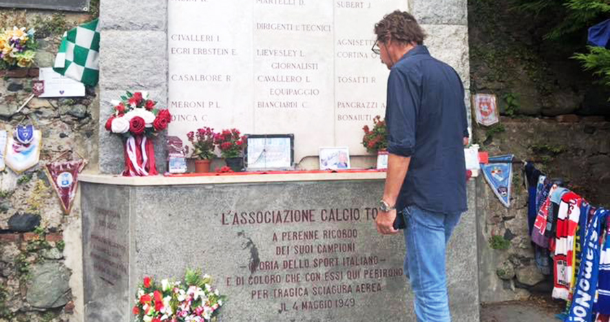 Morgia a Superga dagli Invincibili: “Dalle loro gesta ho scoperto la passione per il calcio”