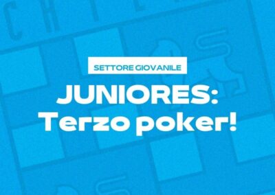 Juniores: terzo poker!