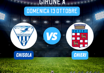 Il Chieri Calcio in trasferta contro il Chisola